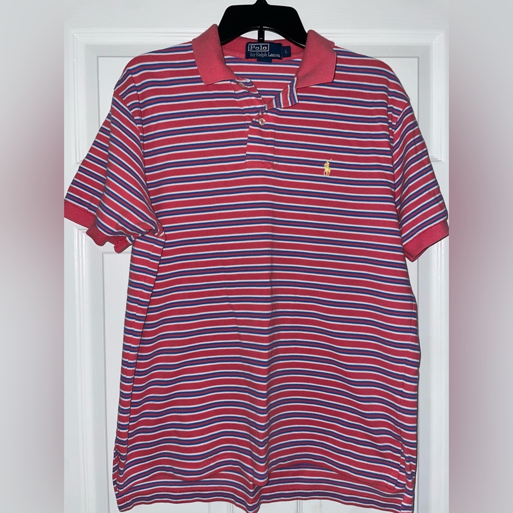 Polo Ralph Lauren Men’s Striped Short Sleeve Polo Shirt Size L